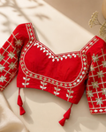 Red Aangi Gotta Patti Blouse