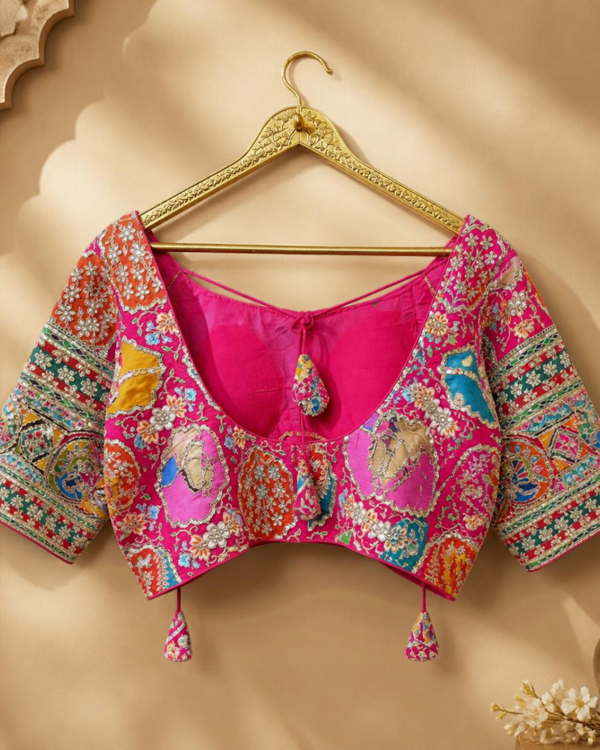 Multicolour Embroidered Festive Blouse