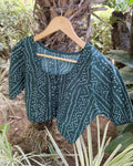 Green Cotton Bandhej Blouse – Free Size